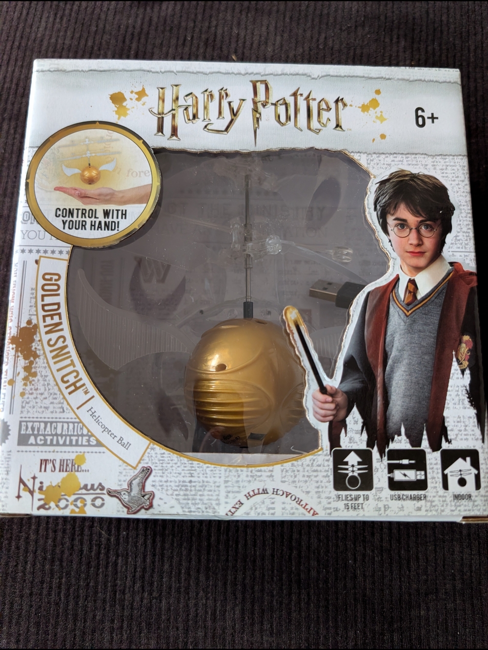 Harry Potter Golden Snitch Flying Toy - Gold